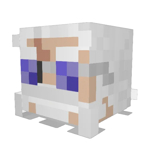 ampcord Minecraft avatar head, 3D render