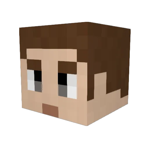 amphouse Minecraft avatar head, 3D render