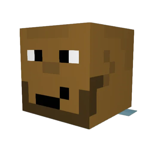 amprempa Minecraft avatar head, 3D render