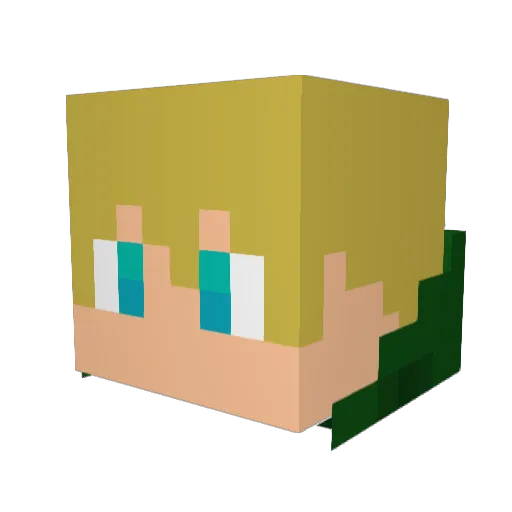 amps72 Minecraft avatar head, 3D render