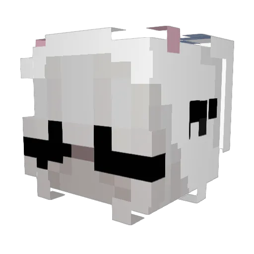 amqya Minecraft avatar head, 3D render