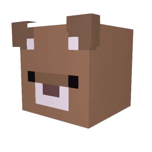 amsiieee Minecraft avatar head, 3D render