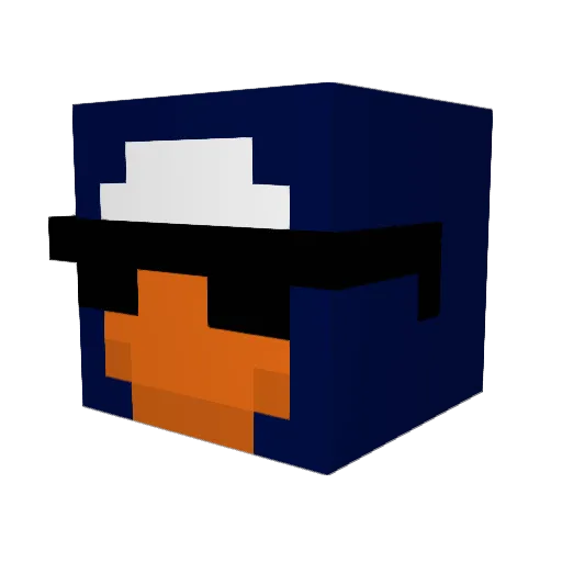 amskyi Minecraft avatar head, 3D render