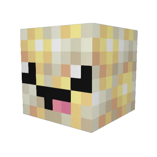 amsnacc Minecraft avatar head, 3D render