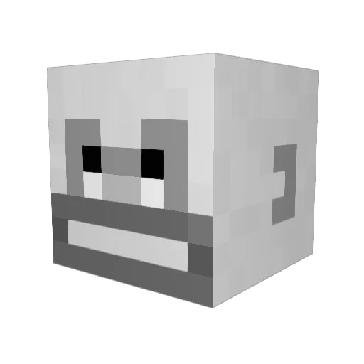 amsxjp_ Minecraft avatar head, 3D render