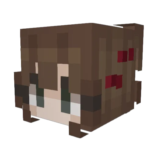 amtty Minecraft avatar head, 3D render