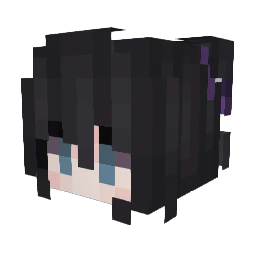 amu000 Minecraft avatar head, 3D render