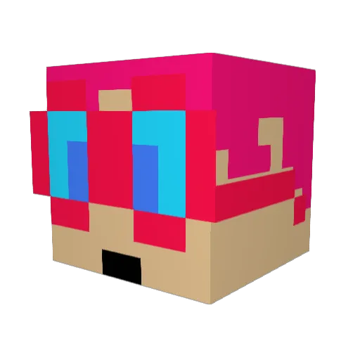 amuamisinderio Minecraft avatar head, 3D render