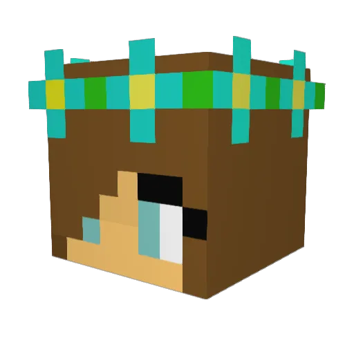 amuz2005 Minecraft avatar head, 3D render