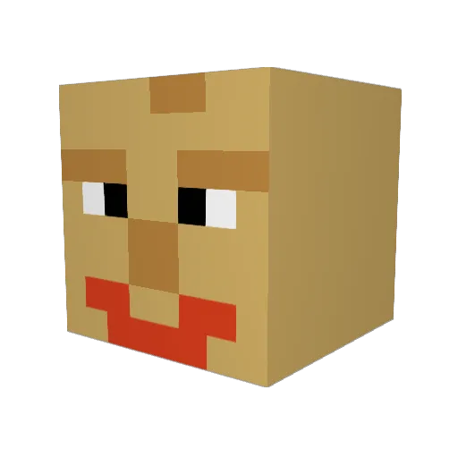 amx_ice Minecraft avatar head, 3D render
