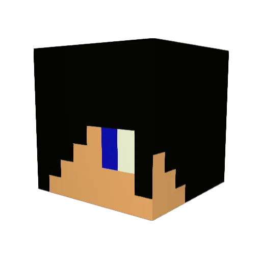 amxamx Minecraft avatar head, 3D render