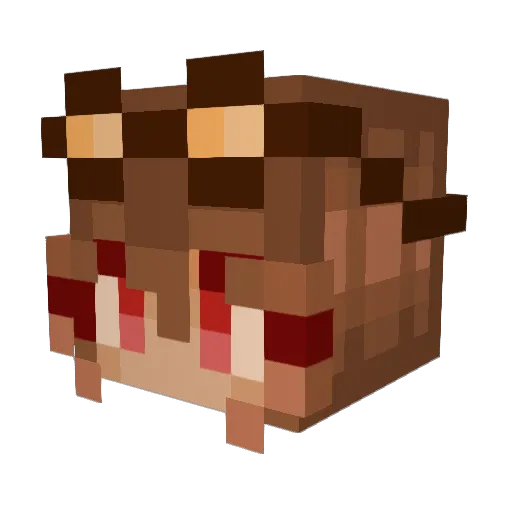 amxs66 Minecraft avatar head, 3D render