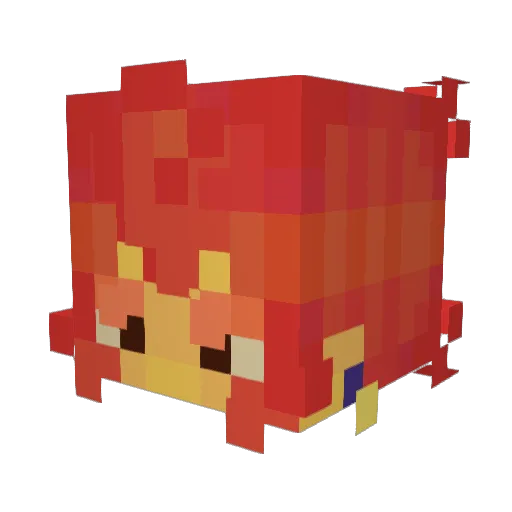 amyJOYSTAR Minecraft avatar head, 3D render