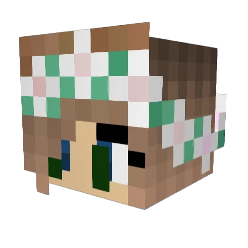 amyQ Minecraft avatar head, 3D render