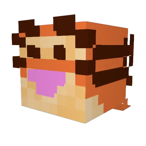 amyary2 Minecraft avatar head, 3D render