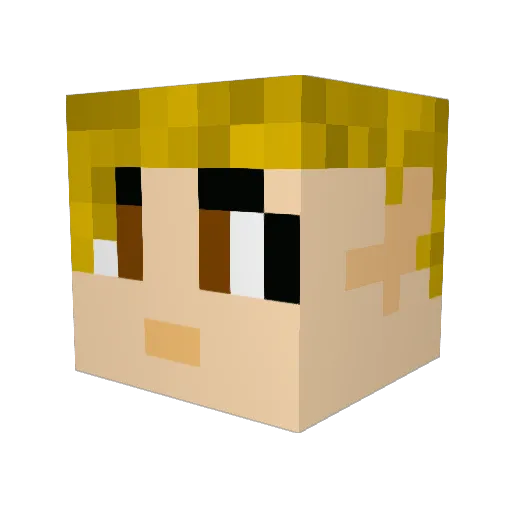 amybanana Minecraft avatar head, 3D render