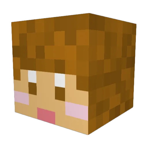 amycbell Minecraft avatar head, 3D render