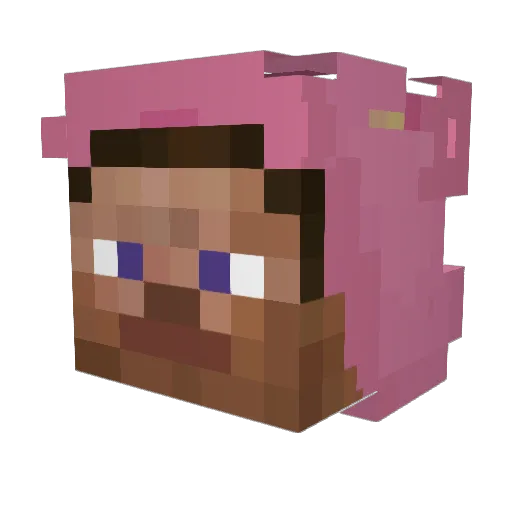 amydkk Minecraft avatar head, 3D render