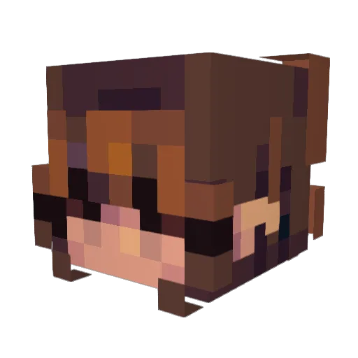 amydubs Minecraft avatar head, 3D render