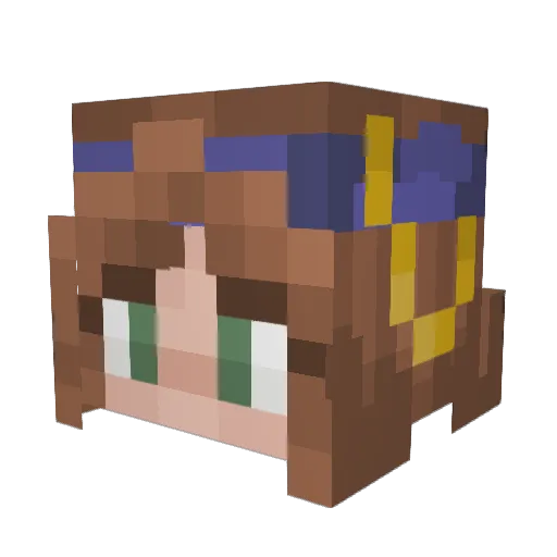 amygrxce Minecraft avatar head, 3D render