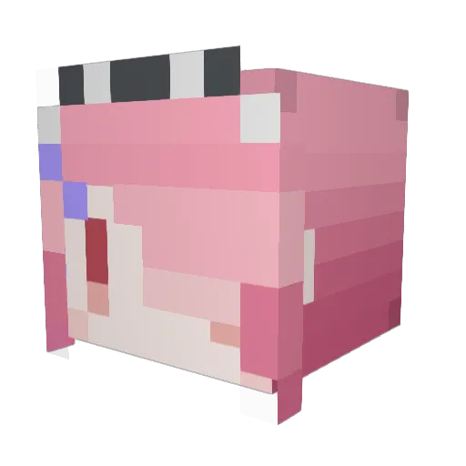 amylaaase Minecraft avatar head, 3D render