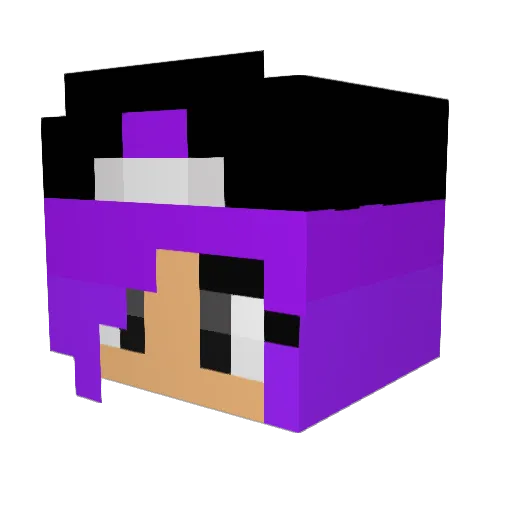 amylgrimaldi Minecraft avatar head, 3D render