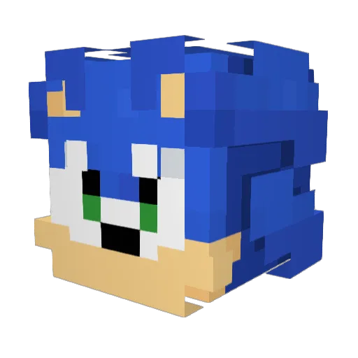 amyluvssonic Minecraft avatar head, 3D render
