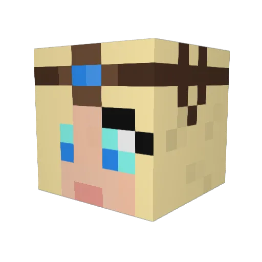 amyniss Minecraft avatar head, 3D render