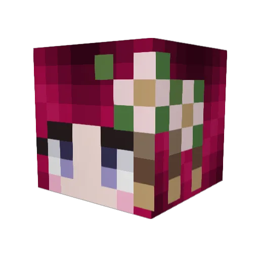 amypod Minecraft avatar head, 3D render