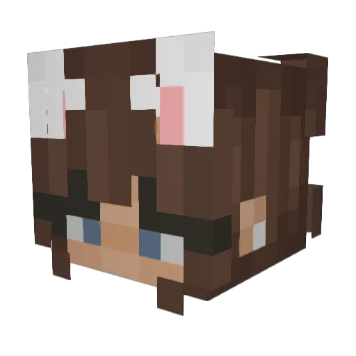 amytx Minecraft avatar head, 3D render