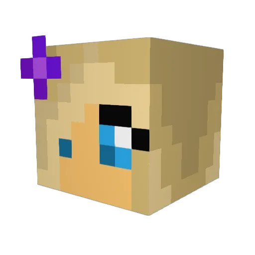 amyvanos Minecraft avatar head, 3D render