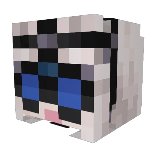amz_val Minecraft avatar head, 3D render