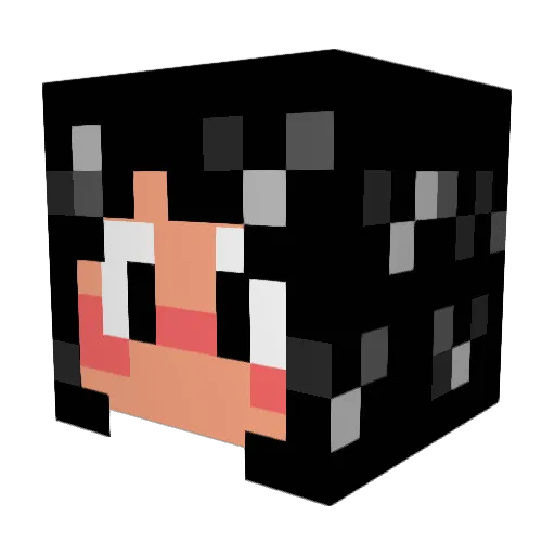 an187 Minecraft avatar head, 3D render