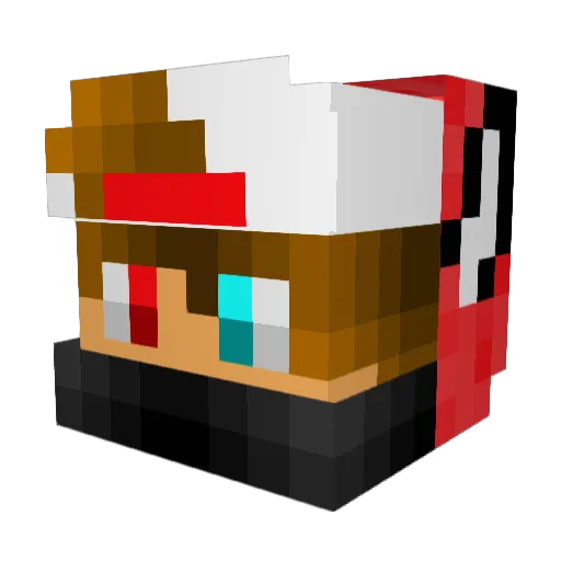 an2na Minecraft avatar head, 3D render