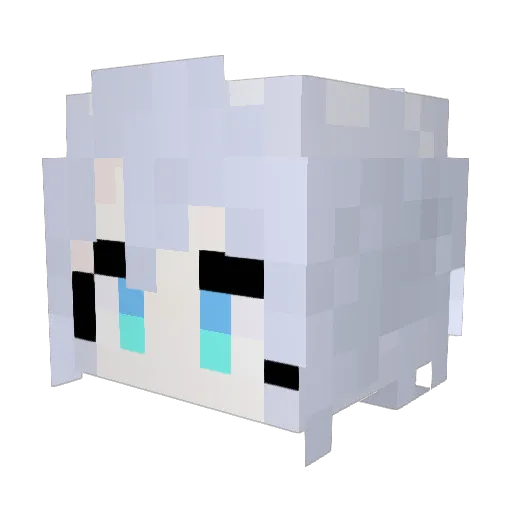 an777 Minecraft avatar head, 3D render