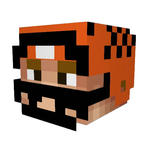 an98dre Minecraft avatar head, 3D render