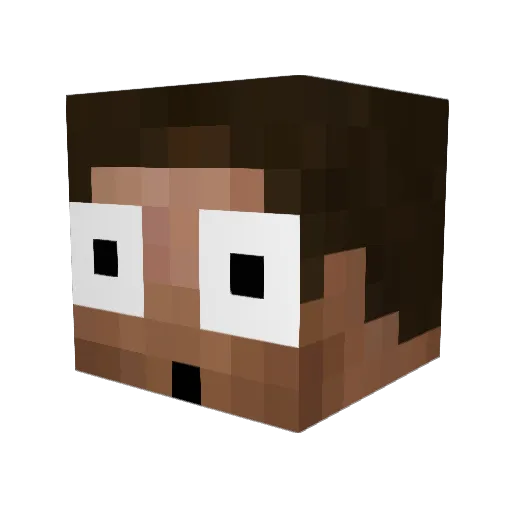 anGeLzor Minecraft avatar head, 3D render