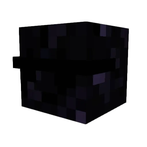 anObsidianPlayer Minecraft avatar head, 3D render
