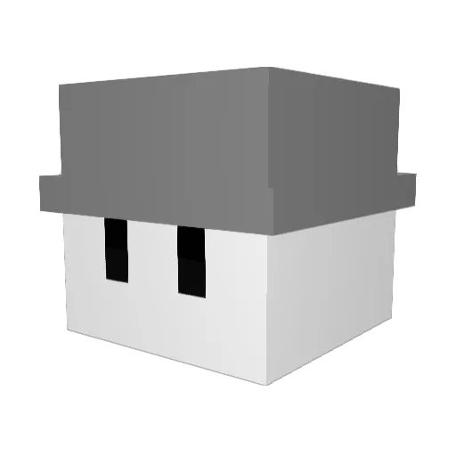 anOr_ghoul Minecraft avatar head, 3D render