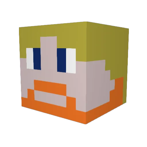 an_evil_budgie Minecraft avatar head, 3D render