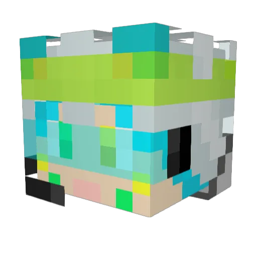 an_hour Minecraft avatar head, 3D render