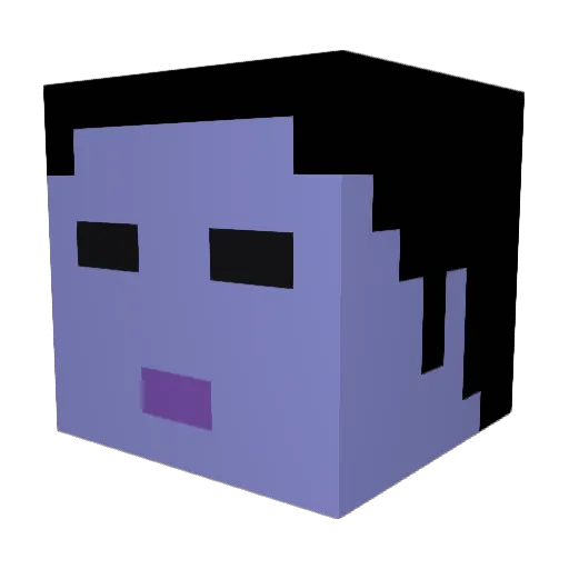 an_wiki Minecraft avatar head, 3D render