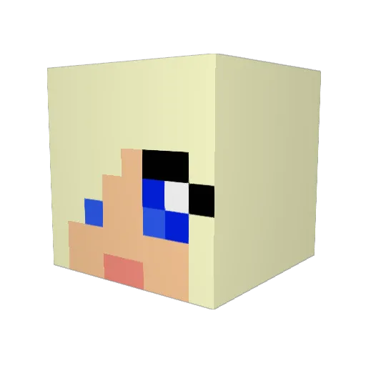 ana11 Minecraft avatar head, 3D render