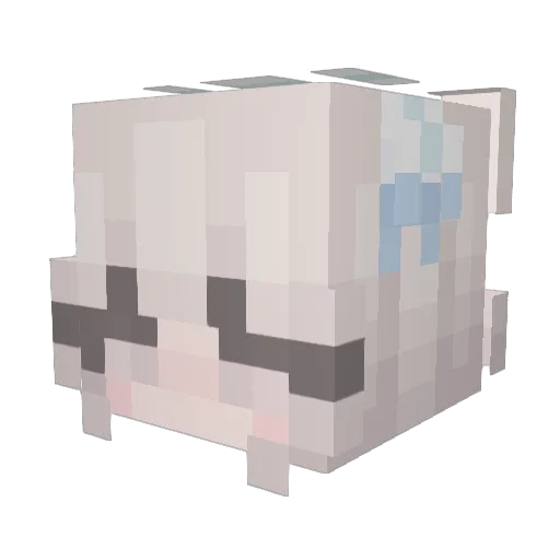 anabanana7 Minecraft avatar head, 3D render