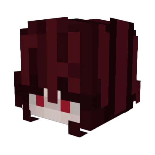 anacalara Minecraft avatar head, 3D render