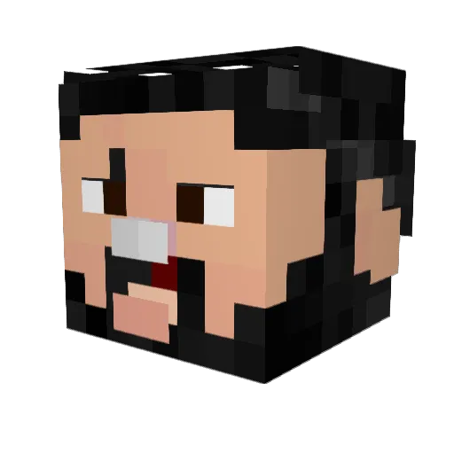 anadm Minecraft avatar head, 3D render