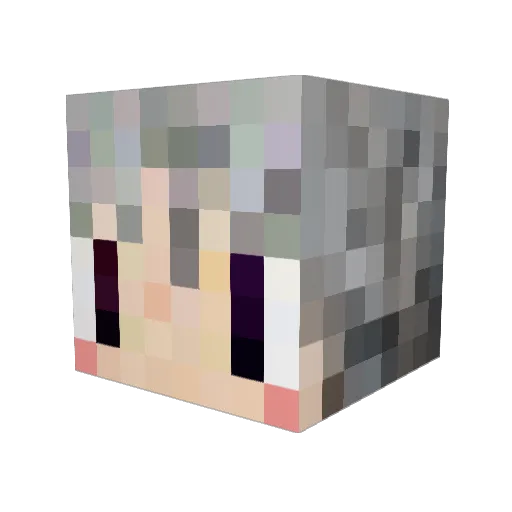 anahage Minecraft avatar head, 3D render