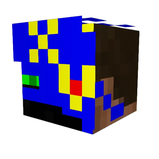 anaik Minecraft avatar head, 3D render
