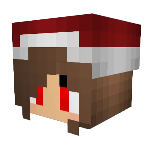 anais44 Minecraft avatar head, 3D render
