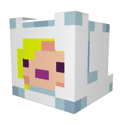 anais97 Minecraft avatar head, 3D render